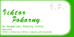 viktor pokorny business card